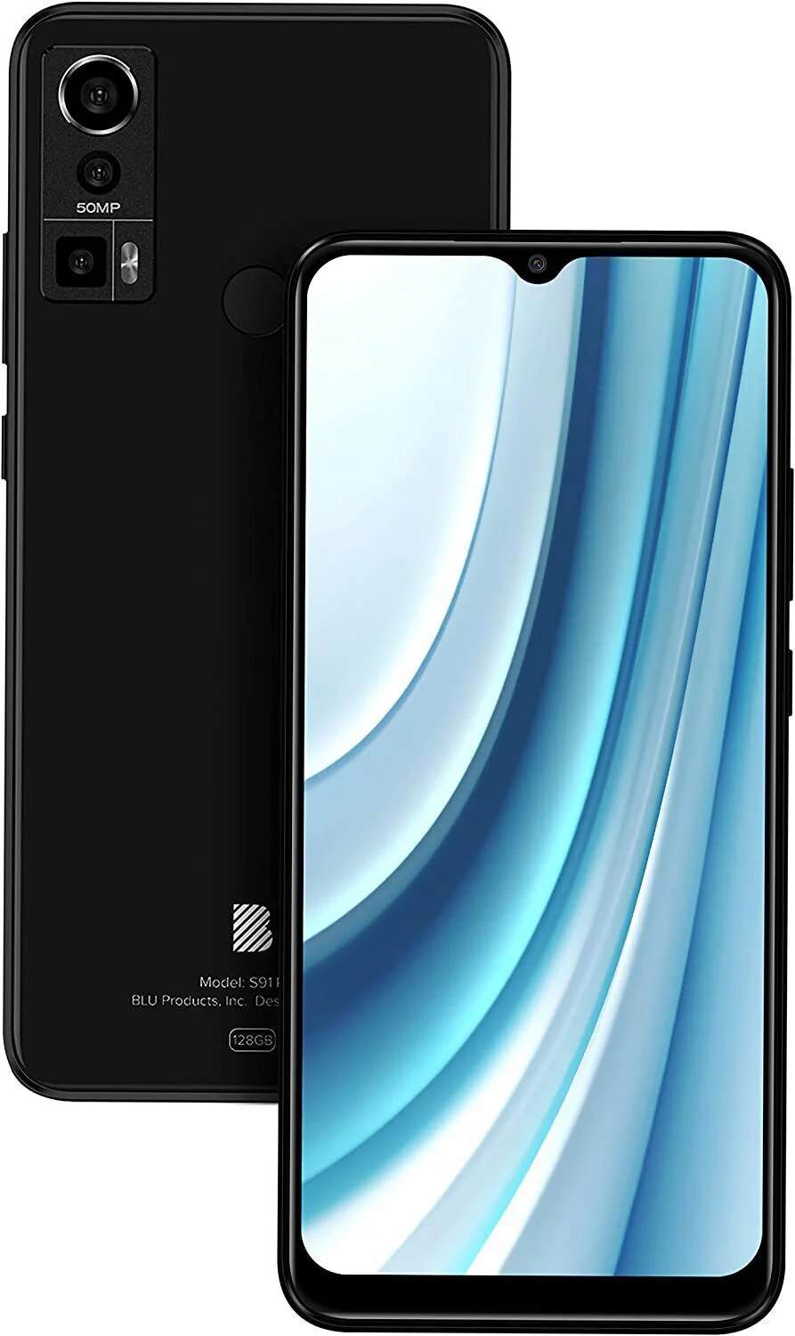 BLU S91 Pro | 2022 | 3-Day Battery | Unlocked | 6.5” Full HD+ Display | 128/4GB | Triple 50MP Camera | US Version | US Warranty | (Black)