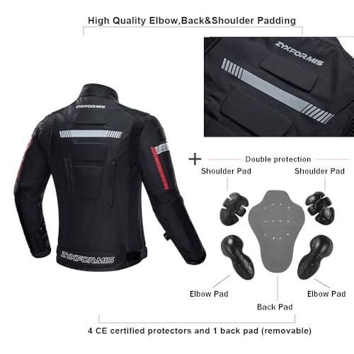 Motorcycle Jacket Motorbike Biker Waterproof Jackets Windproof Full Body Protective Gear Armoured Summer Winter for Men