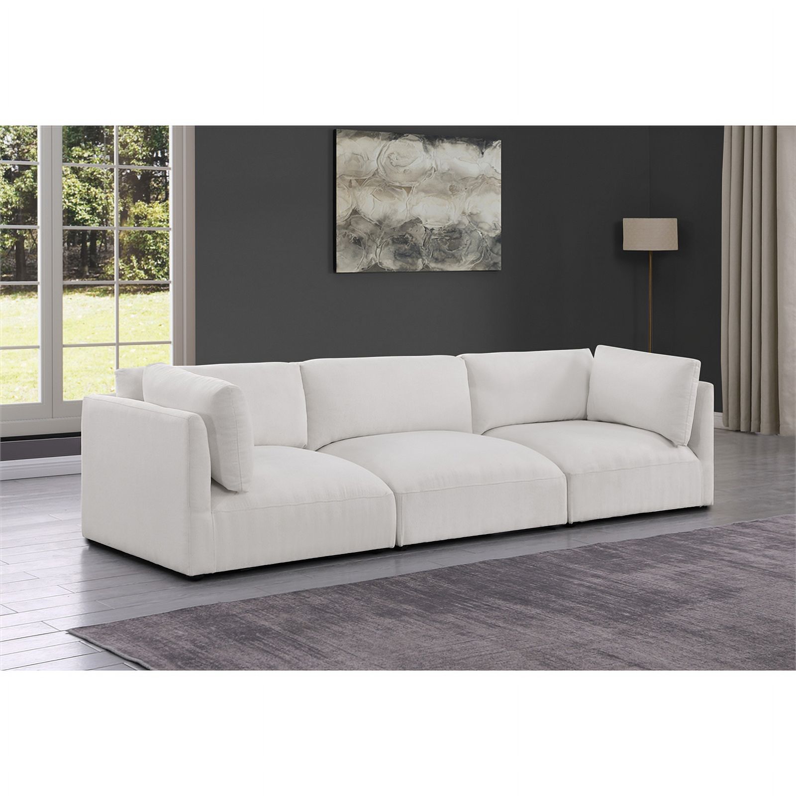 Meridian Furniture Ease Cream Fabric Modular Sofa