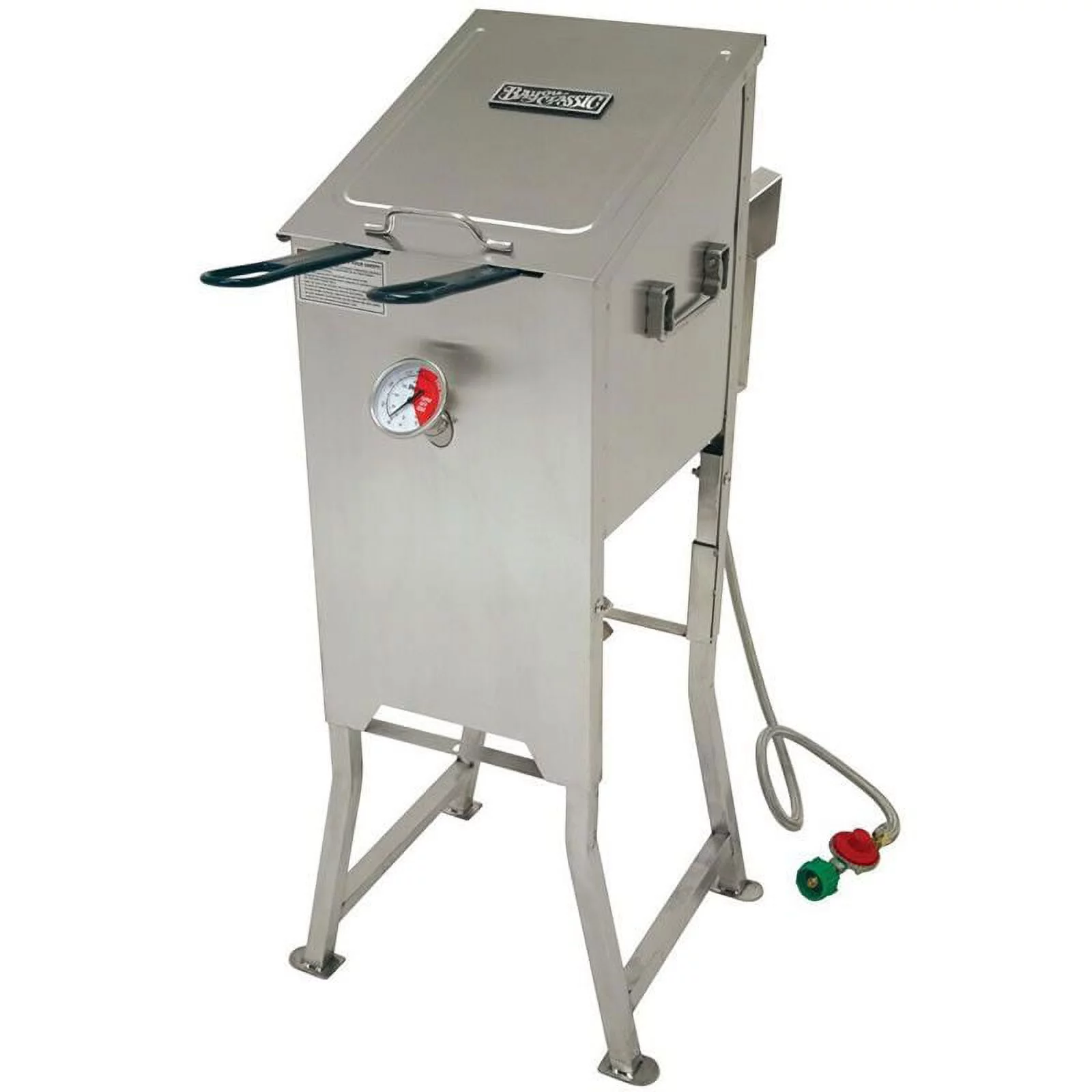 Bayou Classic 4 Gallon Bayou Fryer & Accessory Cart - Stainless Steel, Model 700-704