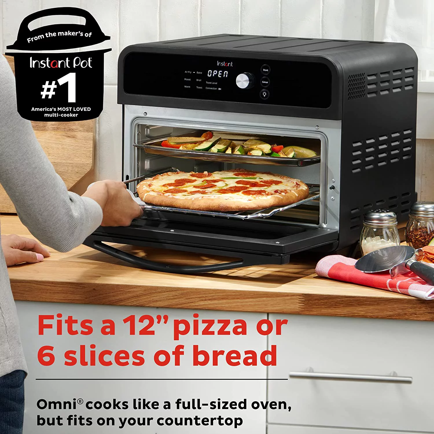 Instant Vortex Plus Air Fryer Oven  6 Quart  From the Makers of Instant Pot  6-in-1  Broil  Roast  Dehydrate  Bake  Non-stick and Dishwasher-Safe
