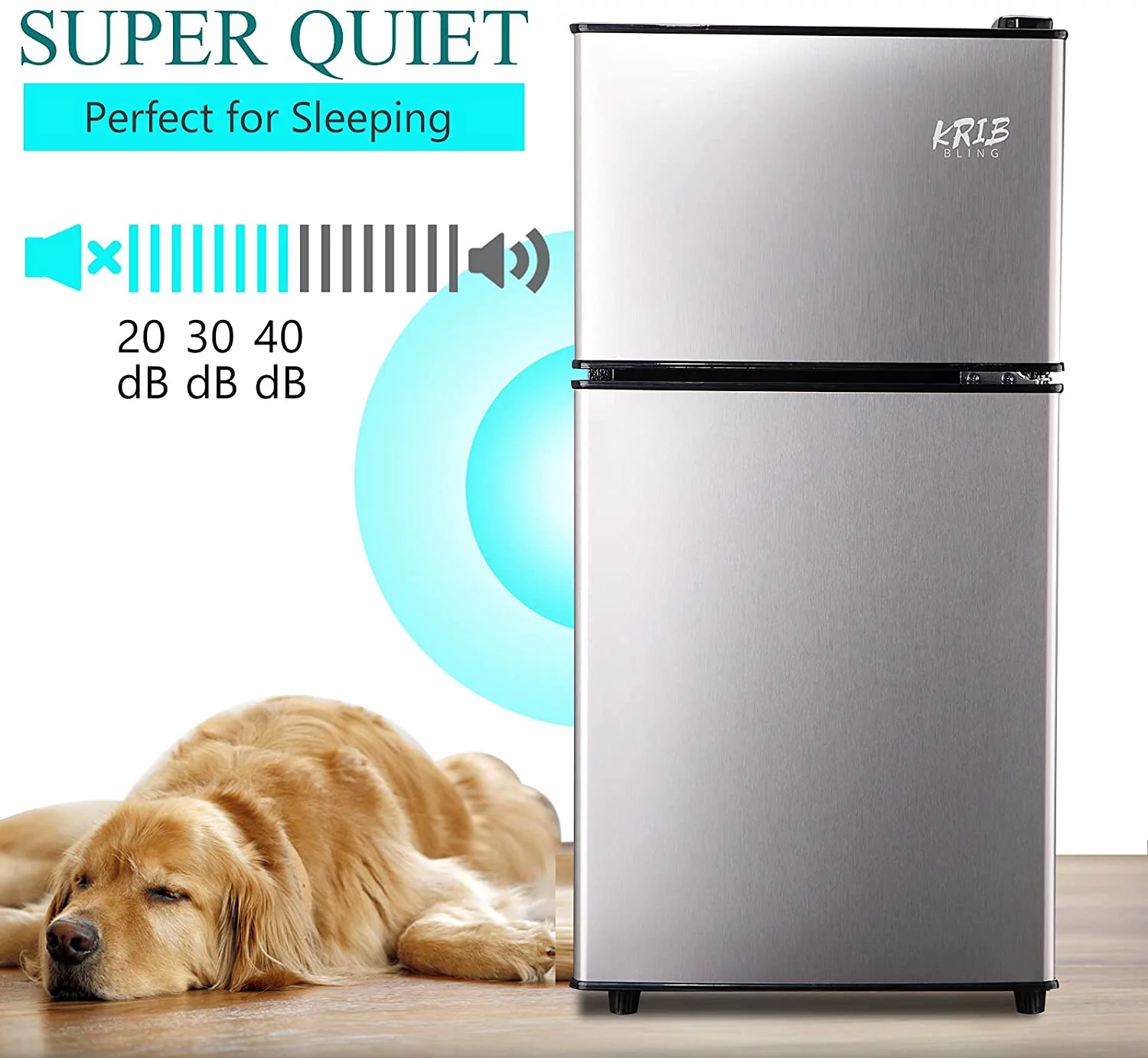 3.5cu.ft Compact Refrigerator Mini Fridge with Freezer, Krib Bling Small Refrigerator with 2 Door - Radiant Selections