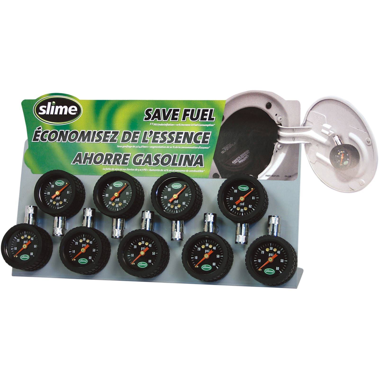 Slime 20055 Magnetic Tire Pressure Gauge Display