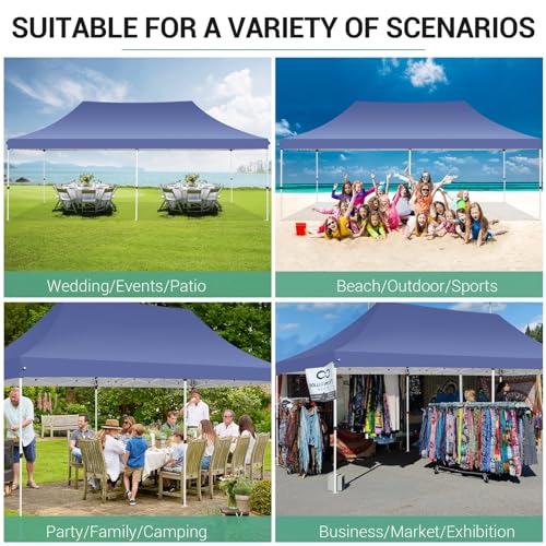 10x10 Pop Up Canopy Tent with 4 Sidewalls and Mesh Windows 2.0