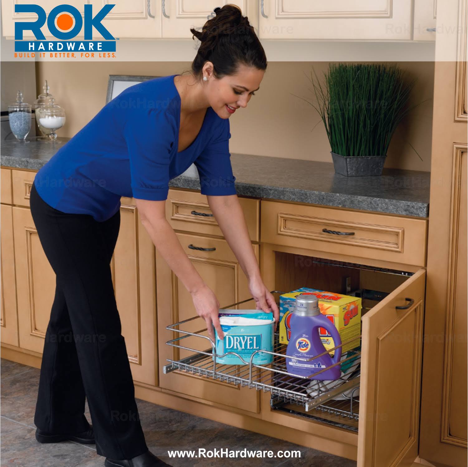 Rev-A-Shelf 9-Inch Pullout 2 Tier Wire Basket Cookware Cabinet Organizer