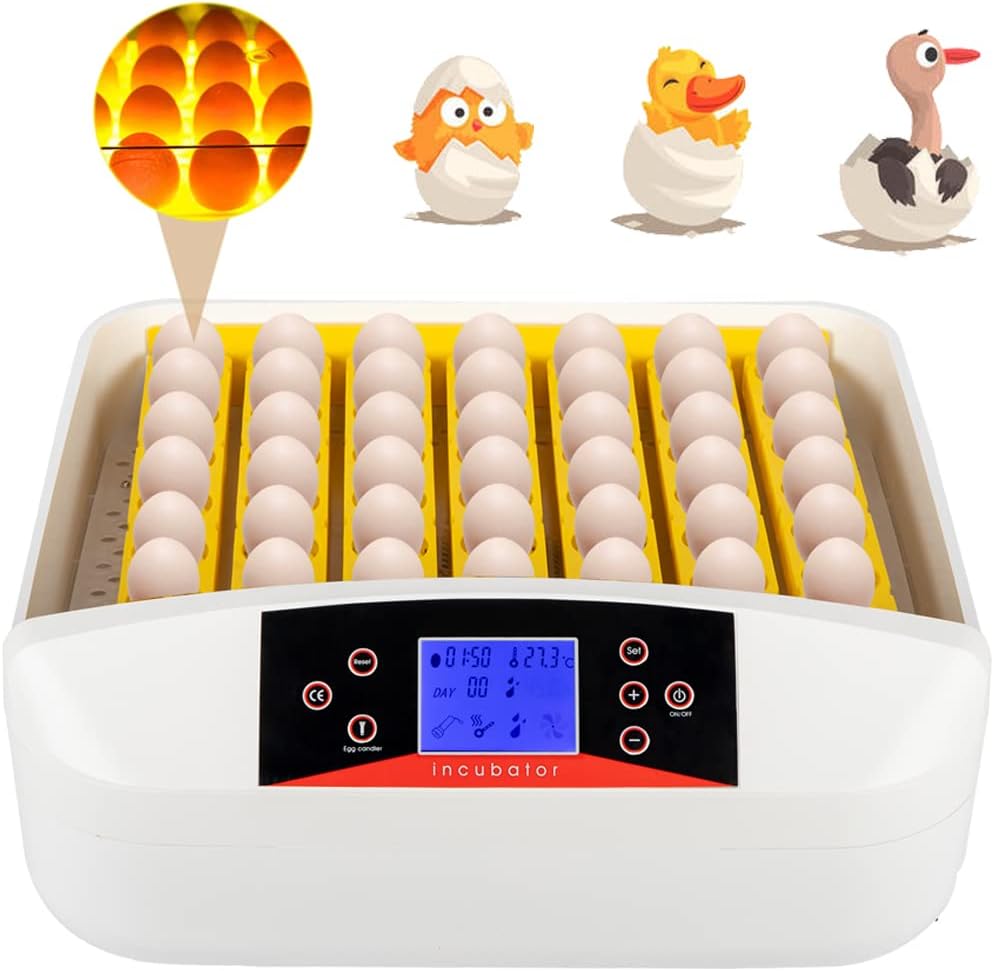Mini Egg Incubator 9 Small Hatcher with Temperature Control,9 LED Luminous Egg Candle Tester Digital Poultry Hatching for Chickens Ducks Birds
