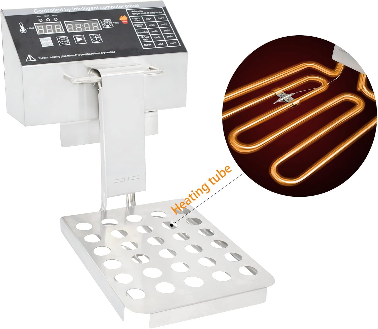Electric Deep Fryer with Basket and Lid Capacity 8L Electric Deep Fryer with Intelligent Temperature Control for Home Kitchen and Restaurant 1800