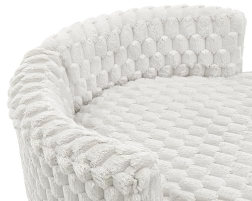 360 Swivel Accent Barrel Chair with Storage Ottoman & Headrest