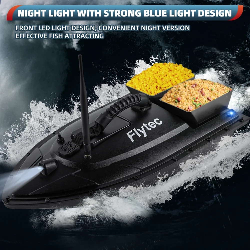 Bait Boat for Surf Fishing- 500M/546 Yards Remote Control  Fishing Boat with GPS- 3.3LBS Loading Bait Boat for Carp Fishing Hook with LED Light for