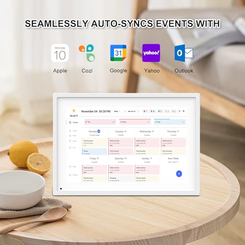 10.1 Inch Smart Digital Calendar Planner & Chore Chart, IPS HD Touchscreen Interactive Display for Family Schedules