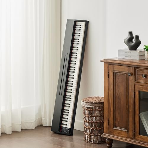 MUSTAR 88 Key Piano Keyboard for Beginners, Semi Weighted Electric Piano Keyboard 88 Keys, Portable Digital Piano 88 Key Weighted with 3-Pedal Unit