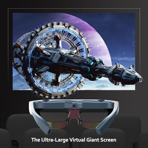 AR/XR Glasses-VILINE Smart Glasses for Gaming Headset Video Display Glasses Myopia Adjustment 1800 Brightness Sunglasses