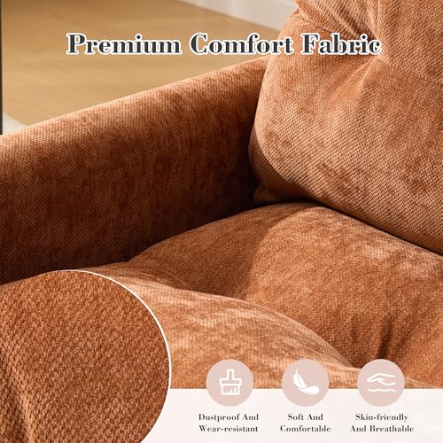 360 Swivel Accent Barrel Chair with Storage Ottoman & Headrest