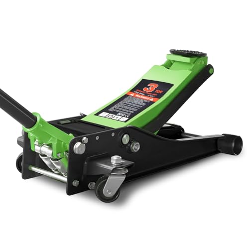 Auto Dynasty 4 Ton Low Profile Floor Jack, Heavy Duty Steel Hydraulic Car Jack with Dual Pistons Quick Lift Pump, Hydraulic Racing Floor Jack