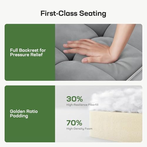 Marsail Sofa Bed, 3-in-1 Convertible Sleeper Sofa, Futon Couch with USB Charging, Side Pockets & Adjustable Backrest, Pull Out Couch for Living Room