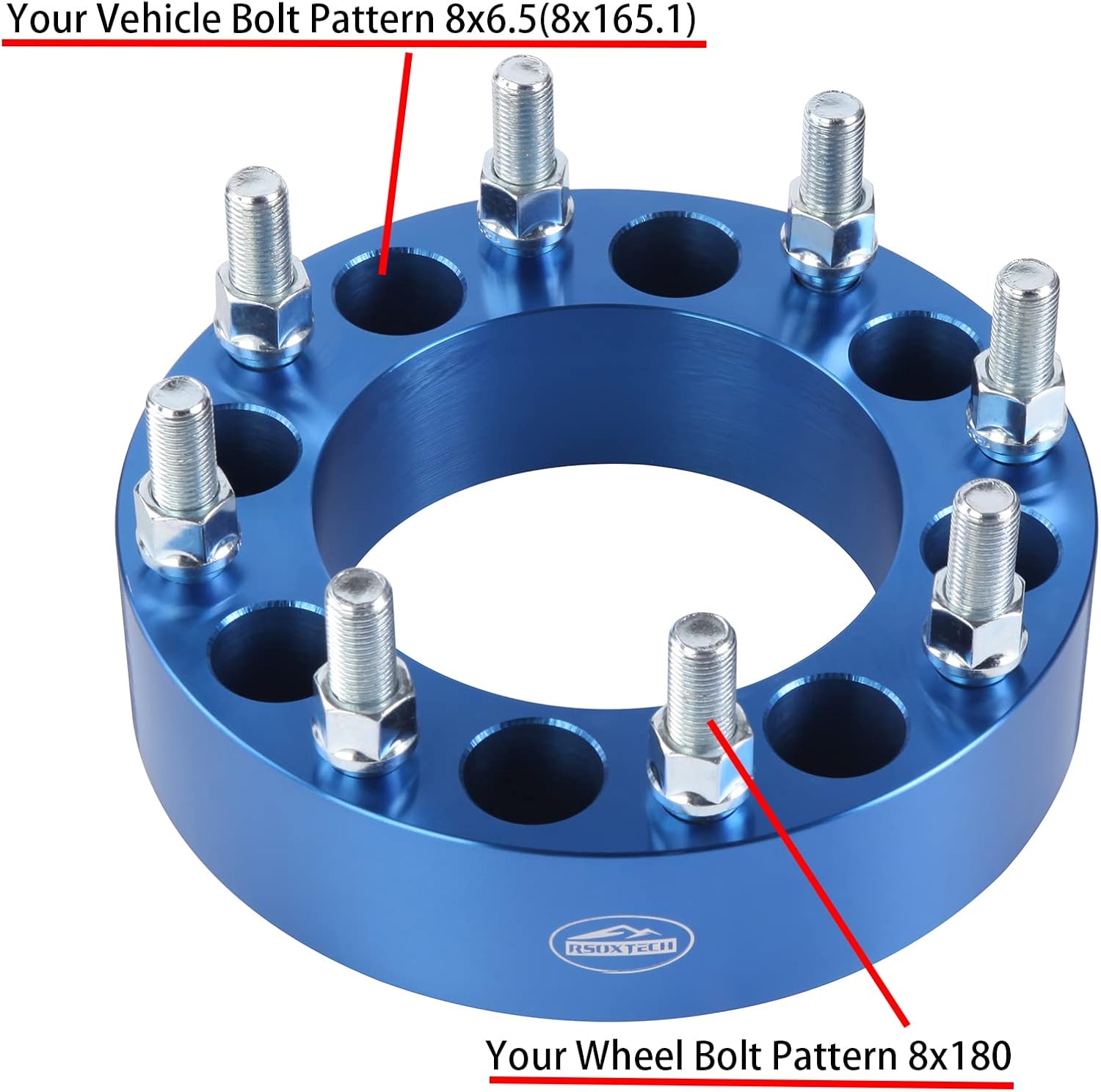 8x6.5 to 8x180 Forged Wheel Adapters 4pcs 2 inch Compatible with Chevy GMC 8 Lug