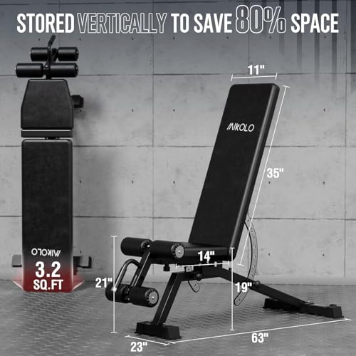 Mikolo Power Cage, Power Rack with Cable Crossover System, 1500LBS Squat Rack with LAT Pull Down System