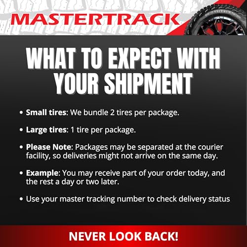 Set of 4 (FOUR) Mastertrack BADLANDS AT All Terrain LT285/70R17 10 Ply E 126S SUV Light Truck Tire + Road Hazard Warranty Included