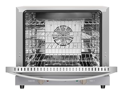 KoolMore 32 in. Commercial Countertop Convection Oven, Holds Full Size Pans, 4 Racks and 3500W of Power, 240V in Stainless-Steel