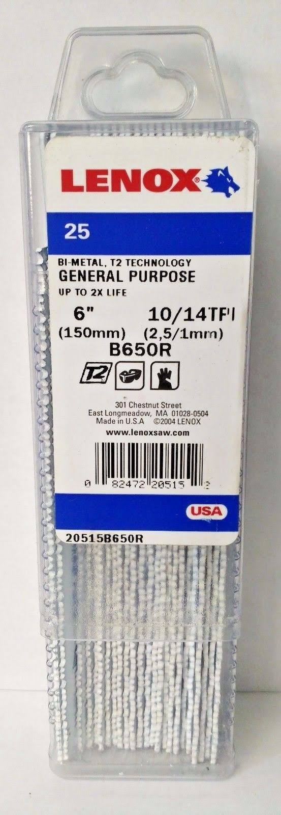 Lenox Bi-Metal Reciprocating Saw Blade - 25 Pk - 6 in