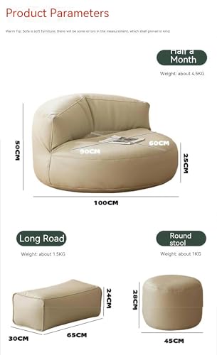 Curved Leather Sofa - Luxurious and Stylish | Suitable for Any Living Space (A,Sofa)