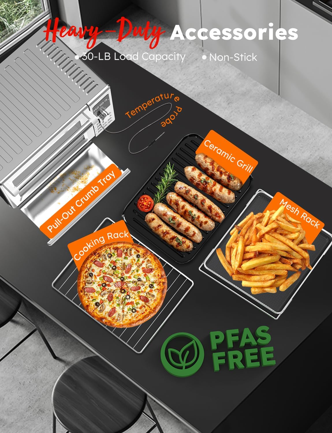 Nuwave Bravo XL Pro Air Fryer Toaster Oven with Grill Combo, 2024 New Ultra-Fast Convection System, 35% Crispier, 2X More Even, 142 Presets, 50-500F