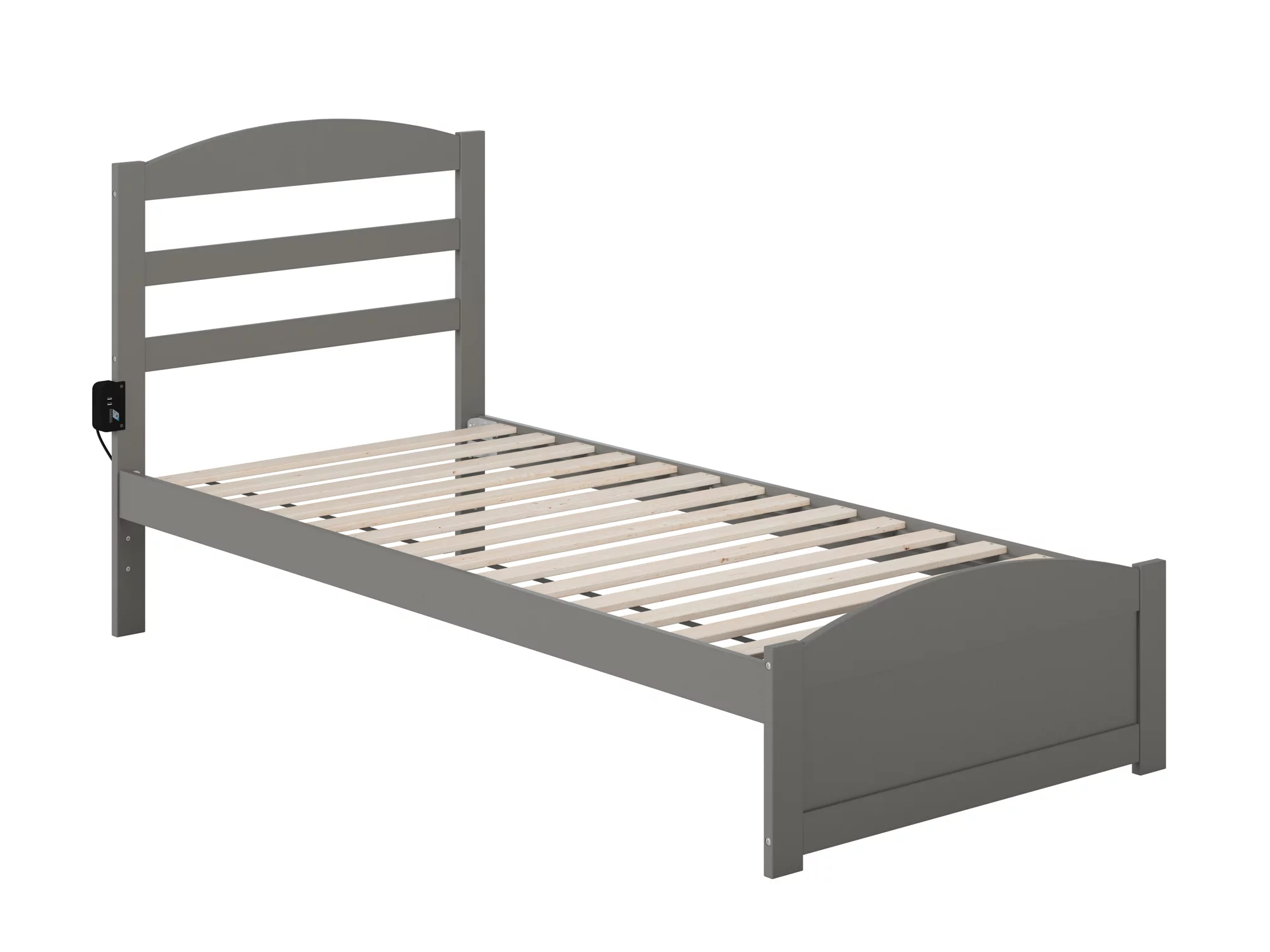AFI Warren 14" Twin XL Wood Platform Bed Frame with Headboard and Footboard, Grey