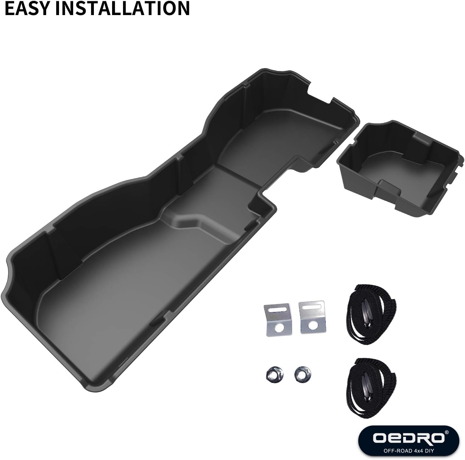 OEDRO Upgraded Rear Under Seat Storage Box Compatible with 2014-2018 Chevrolet Silverado/GMC Sierra 1500