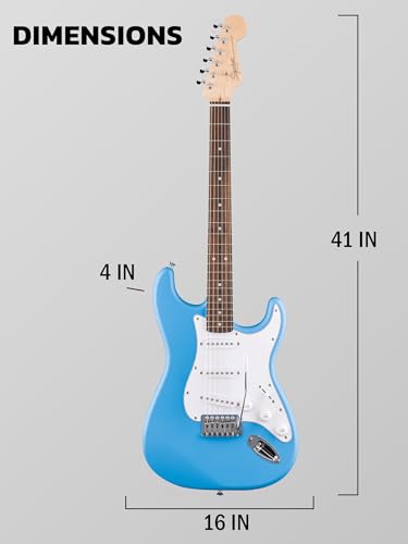 Fender Squier Stratocaster - Torino Red Bundle with Amplifier, Gig Bag, Strap, Instrument Cable, Picks, and Austin Bazaar Instructional DVD