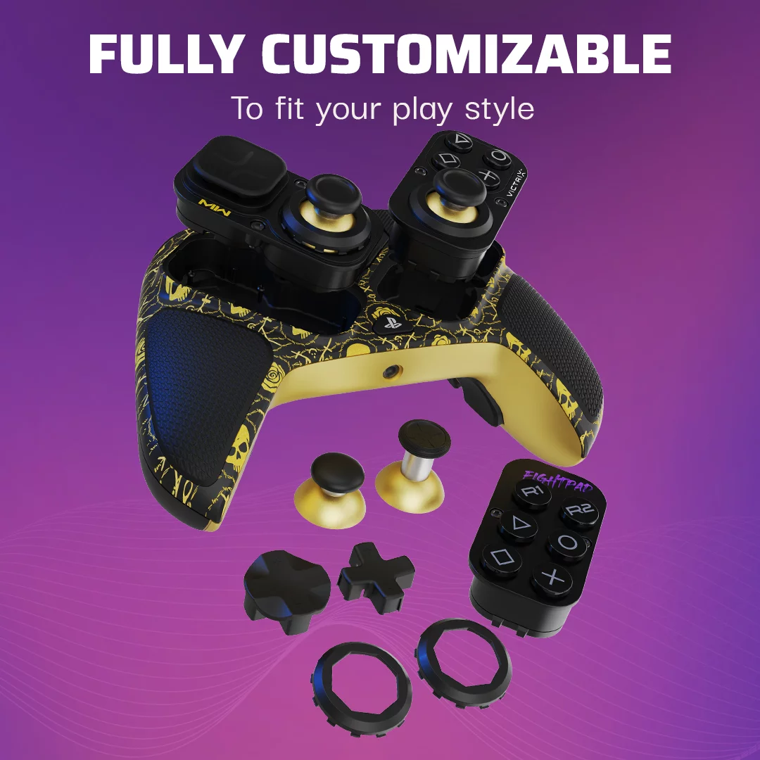Call of Duty Modern Warfare 2 Victrix Pro BFG Wireless PlayStation 5 Controller for PS4/PS5/PC - COD MW2 Las Almas Golden Cartel Edition