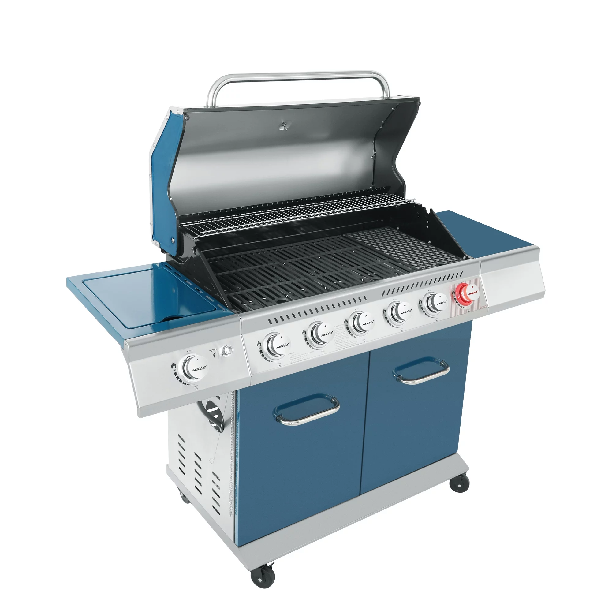 Royal Gourmet GA6402B 6-Burner BBQ Gas Grill with Sear Burner and Side Burner, 74,000 BTU - Radiant Selections