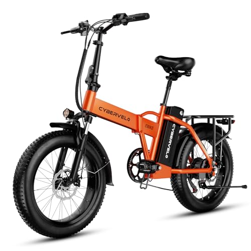 1000W Folding Electric Bike, 48V Large Removable Battery E Bike, 30+MPH, 80 Miles Max Range, 20" Fat Tire Electric Bike for Adults