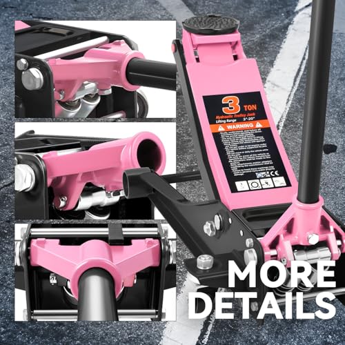 Auto Dynasty 4 Ton Low Profile Floor Jack, Heavy Duty Steel Hydraulic Car Jack with Dual Pistons Quick Lift Pump, Hydraulic Racing Floor Jack
