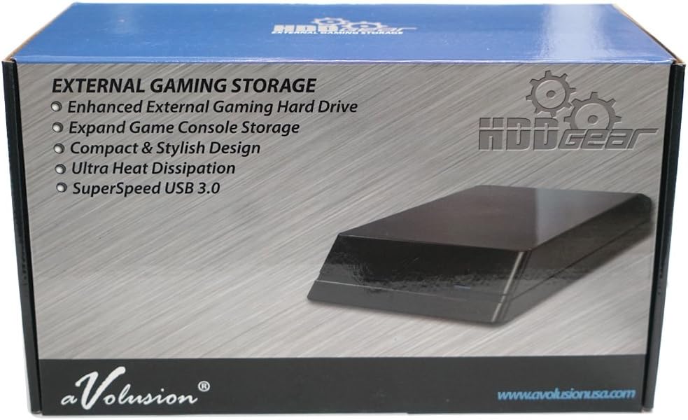 Avolusion HDDGear 2TB (2000GB) 7200RPM 64MB Cache USB 3.0 External PS4 Gaming Hard Drive (PS4 Pre-Formatted) - PS4, PS4 Slim, PS4 Slim Pro