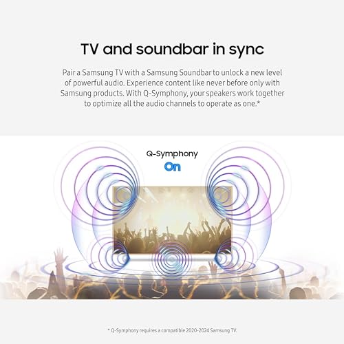 SAMSUNG HW-S50B/ZA 3.0ch All-in-One Soundbar w/Dolby 5.1, DTS Virtual:X, Q Symphony, Built in Center Speaker, Adaptive Sound Lite