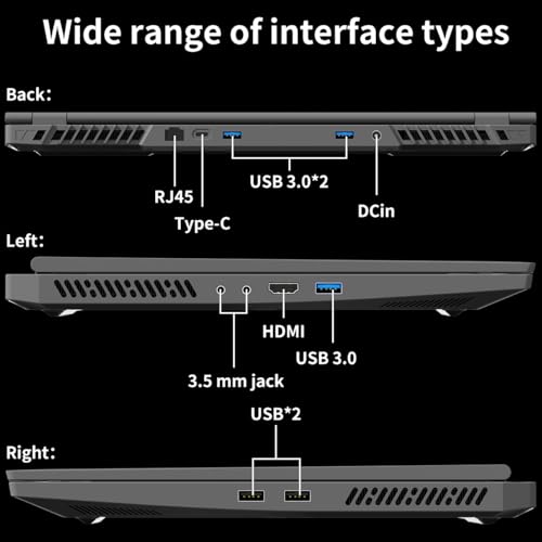 Gaming Laptop 15.6" FHD,Intel N95 Turbo Boost 3.4GHz,16GB DDR4 + 512GB SSD,RGB Backlit Keyboard & Fingerprint Unlock
