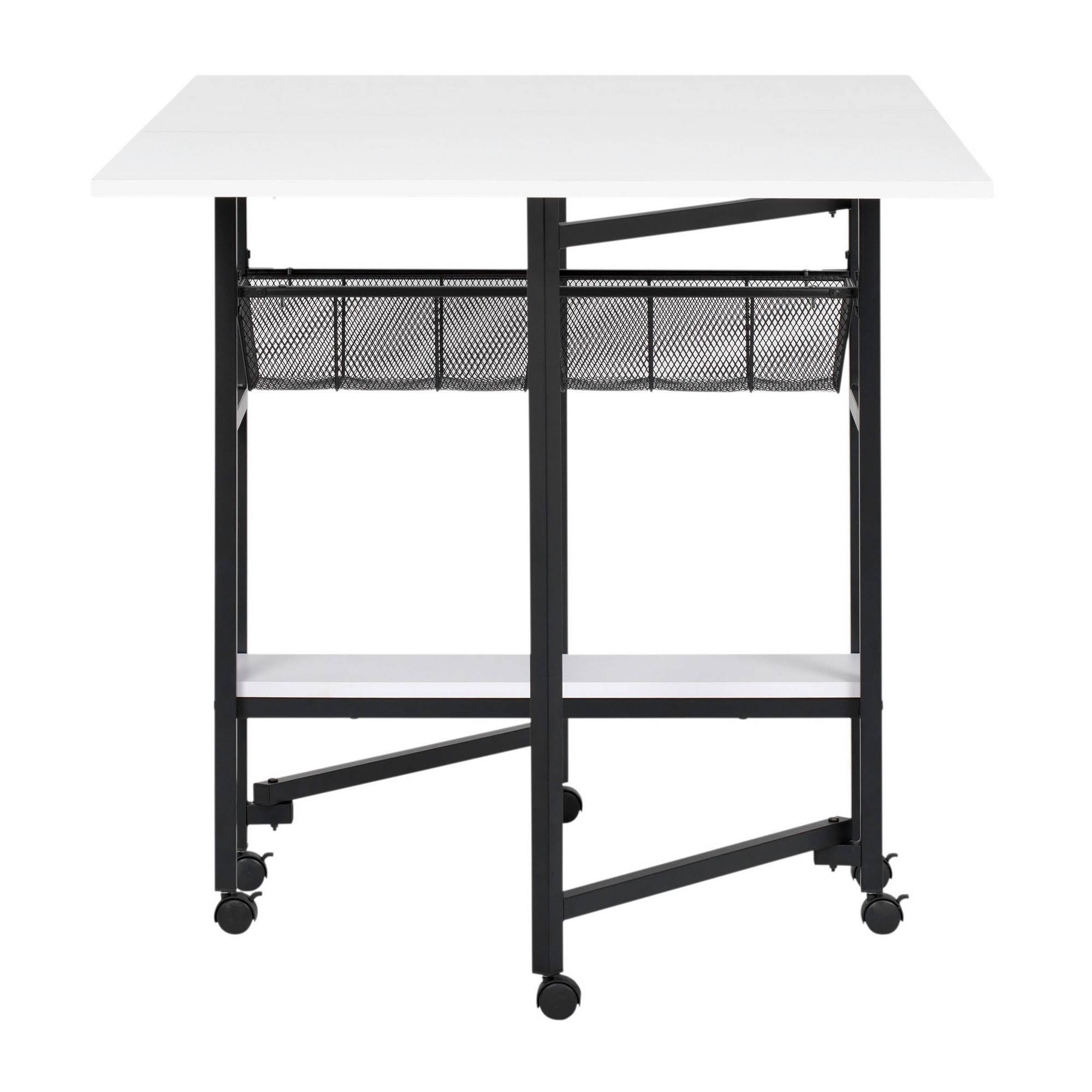Sew Ready Standing Height Craft/Cutting Table with Baskets (36x22 H)