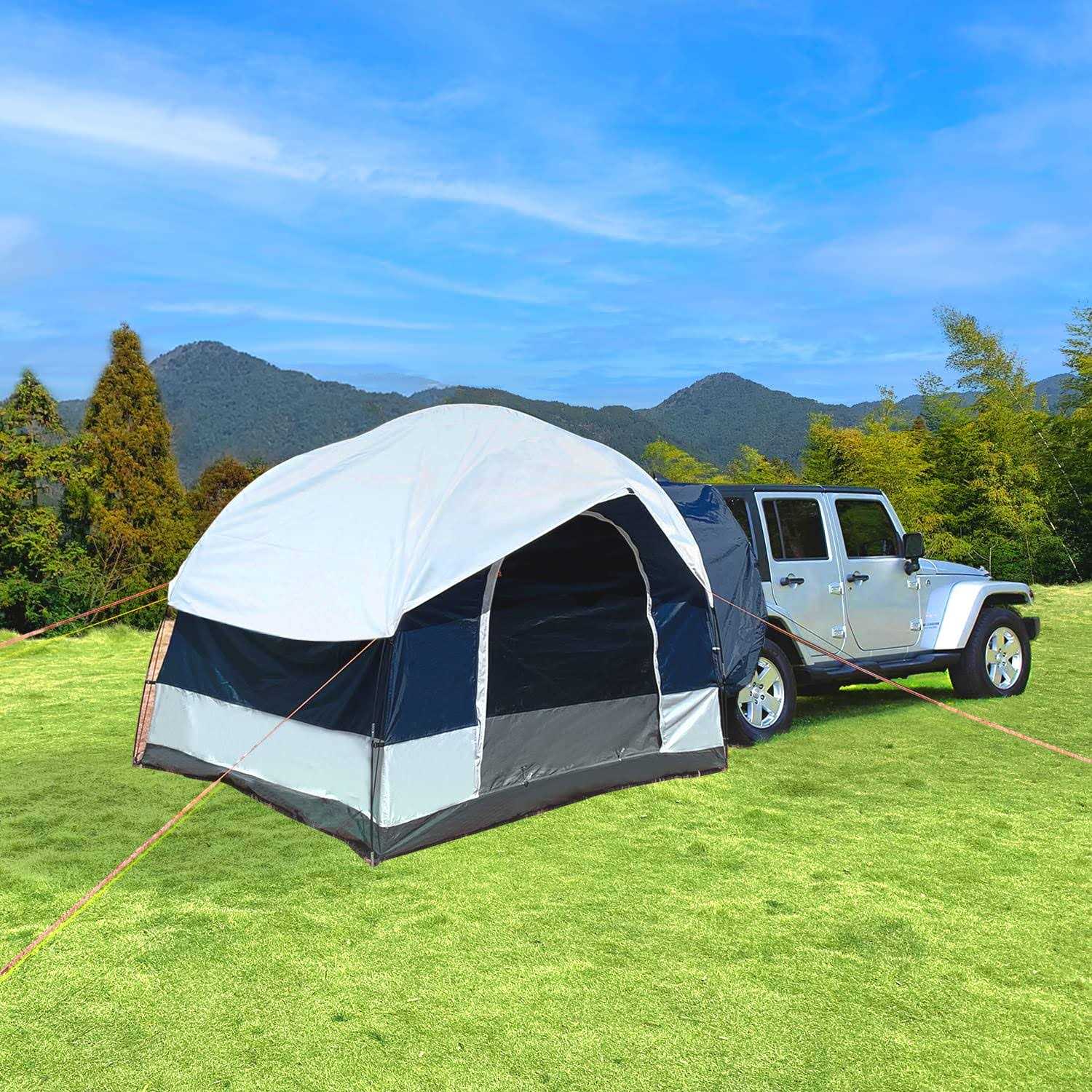 SUV Tent 4-6 Person Universal SUV Camping Tent,Car Awning SUV Tailgate Tent, Sun Shelter Camping Outdoor Travel,Includes Rainfly and Storage Bag
