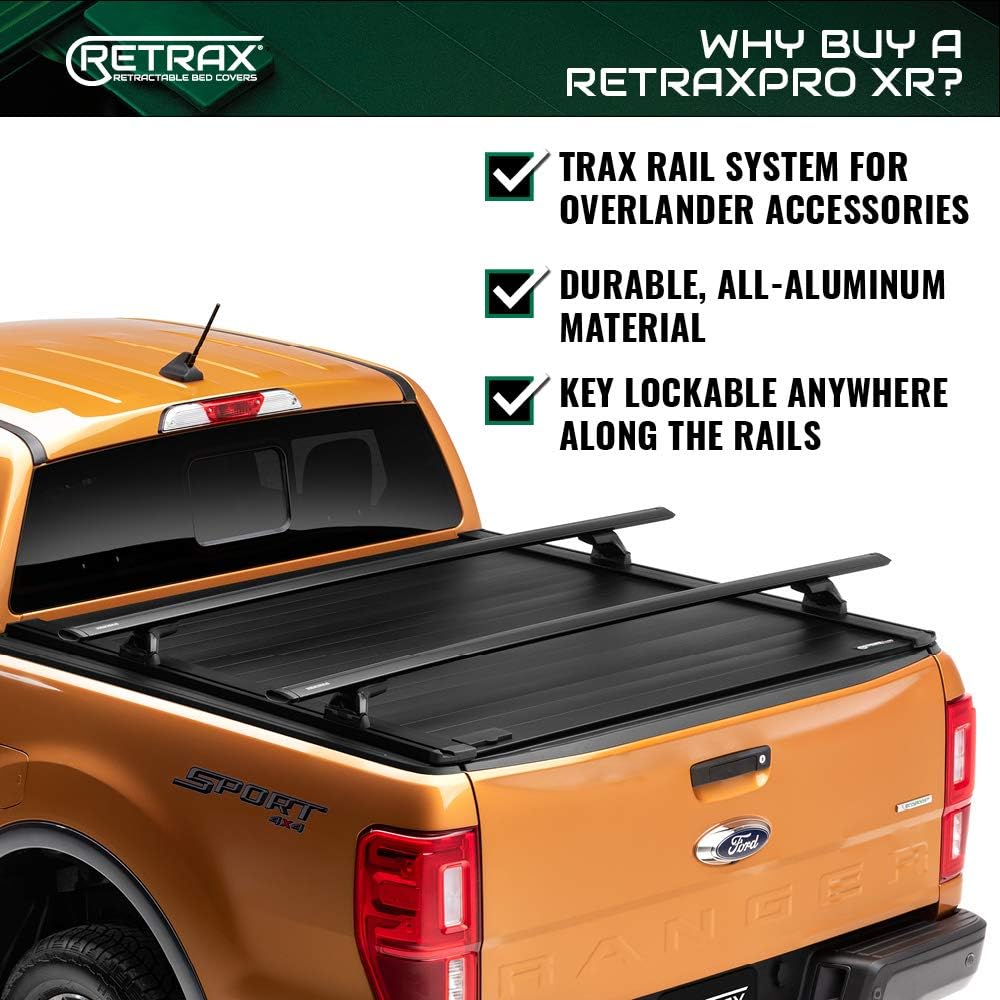 RetraxPRO XR Retractable Truck Bed Tonneau Cover | T-80373 | Fits 2015 - 2020 Ford F-150 Super Crew & Super Cab 5' 7 Bed (67.1)