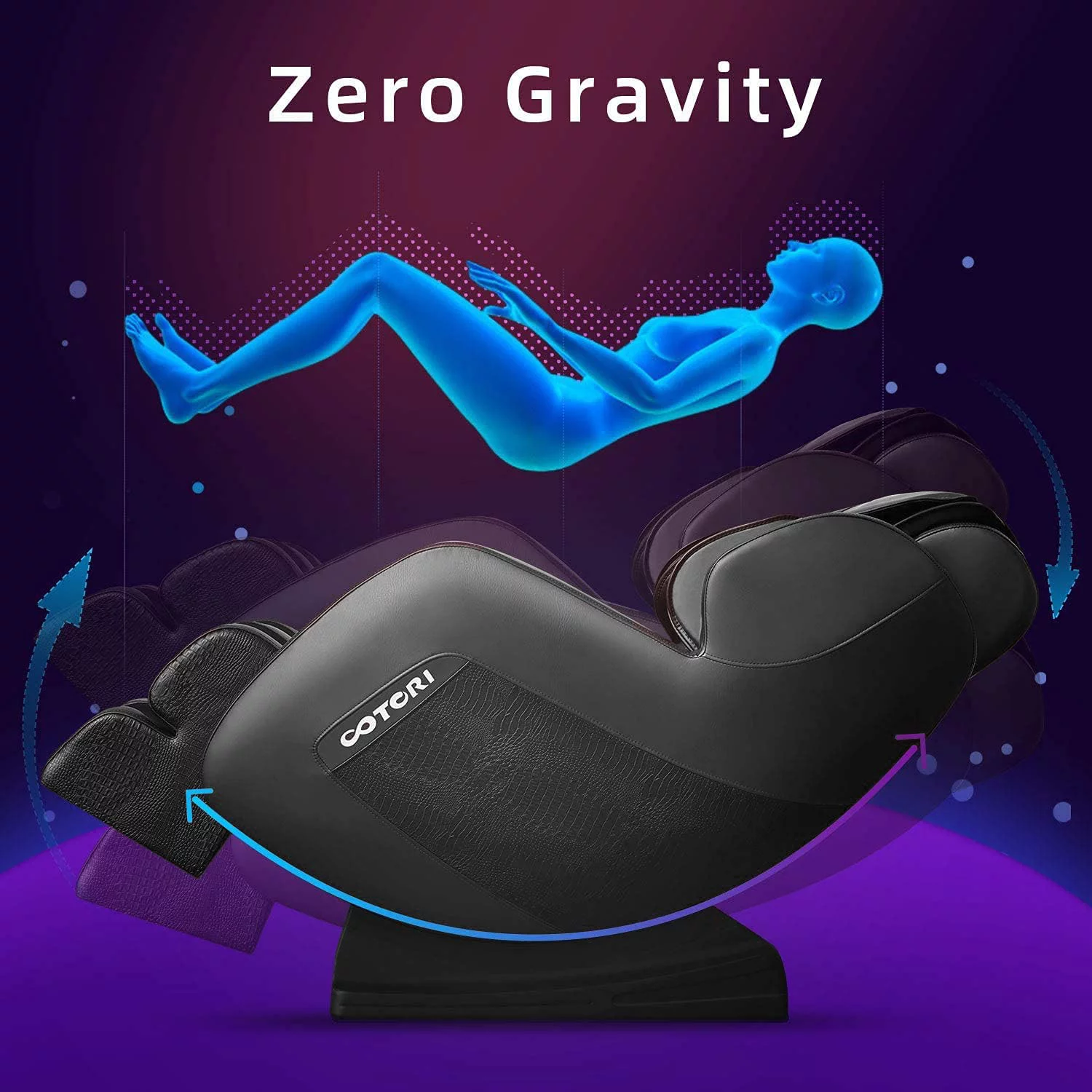 Massage Chair.Zero Gravity,Full Body Shiatsu with Airbags & Heating Vibration and Foot Roller,Black - Curated Treasures Market