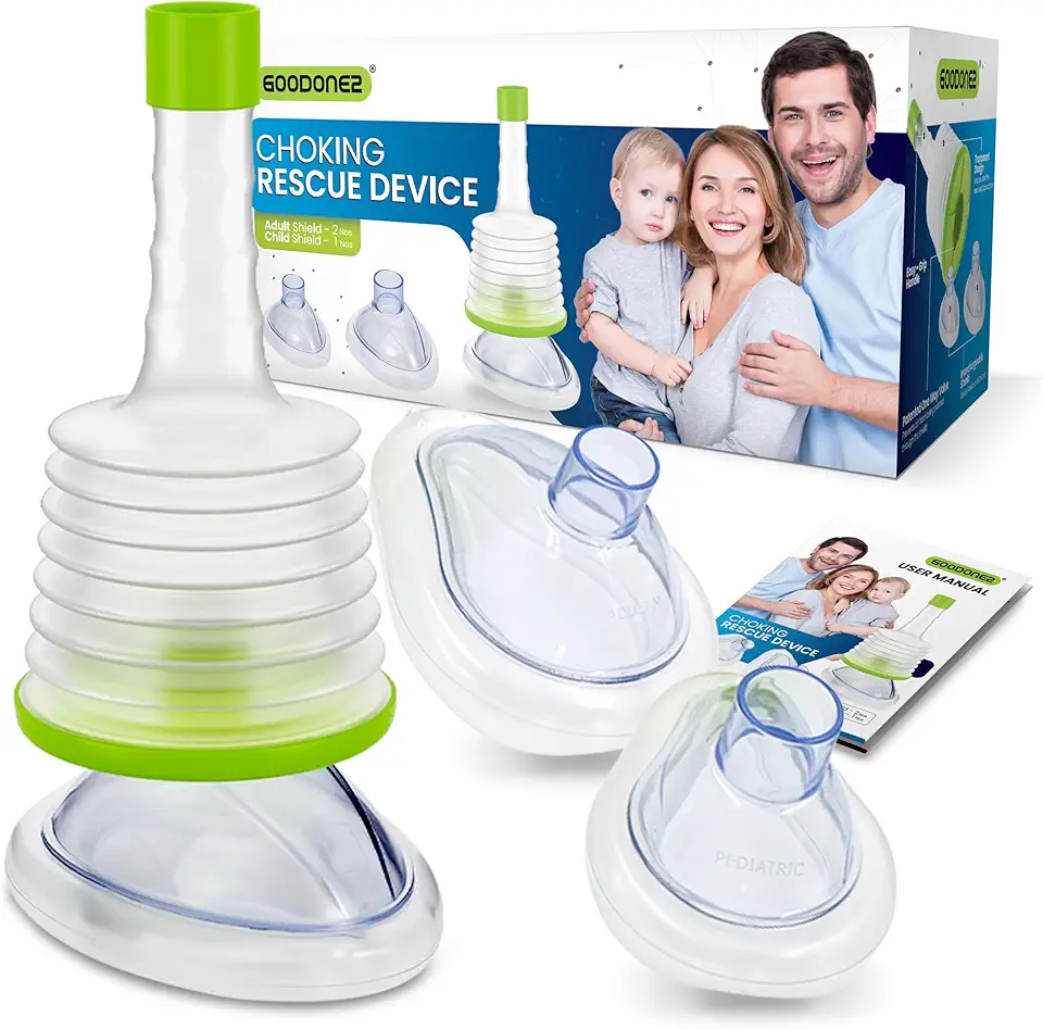 Anti Choking Device, Portable Airway Suction Device for Kids and Adults, Choking Rescue Device, Choking First Aid Device for Home & Travel Blue