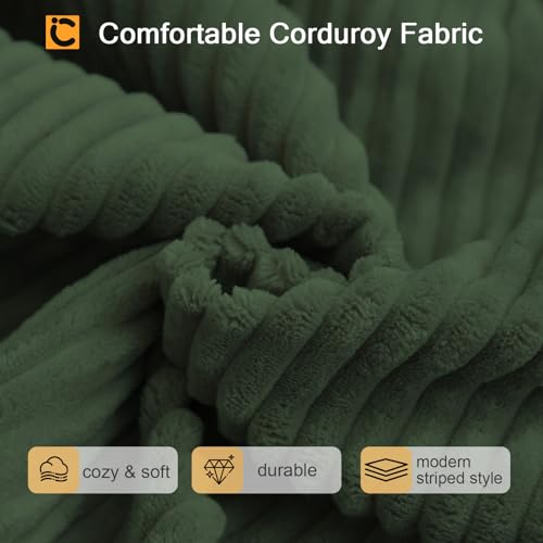 COMAX Folding Sofa Bed, Convertible Chair Bed Corduroy 3-in-1 Foldable Floor Couch with High-Density Foam, Futon Sofa Sleeper Mattress