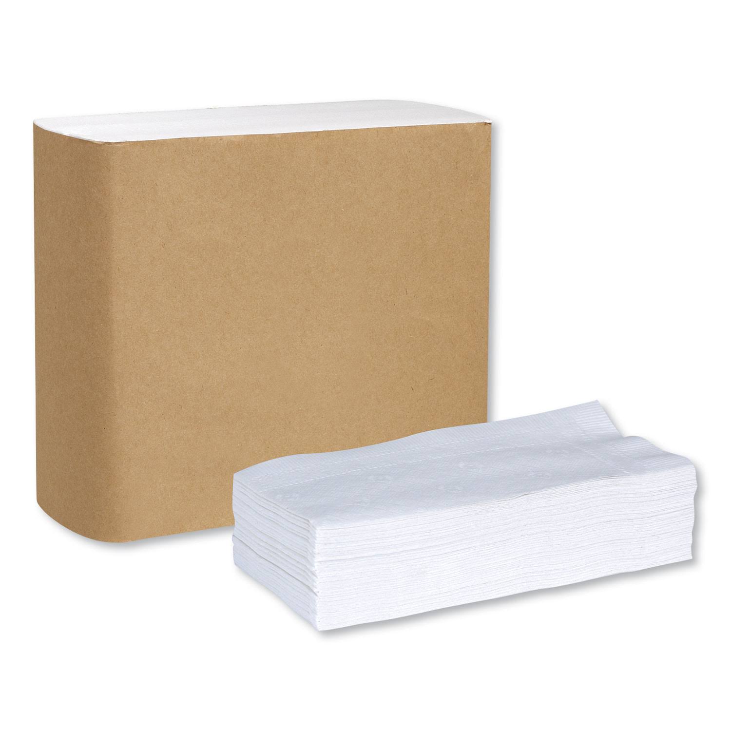 Universal White 1/8 Fold 1-Ply Dinner Napkins, 3000/Carton