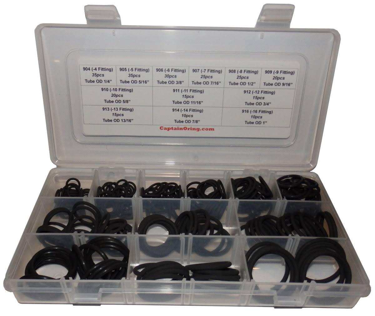 Captain O-Ring 255pc Boss Hydraulic VITON90 O-Ring Kit