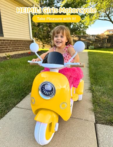 Kids Electric Motorcycle,3 Wheel Bike, Electric Scooter for 3 Year Old,3-Wheel 12V Ride On Scooter for Kids with Storage Compartments