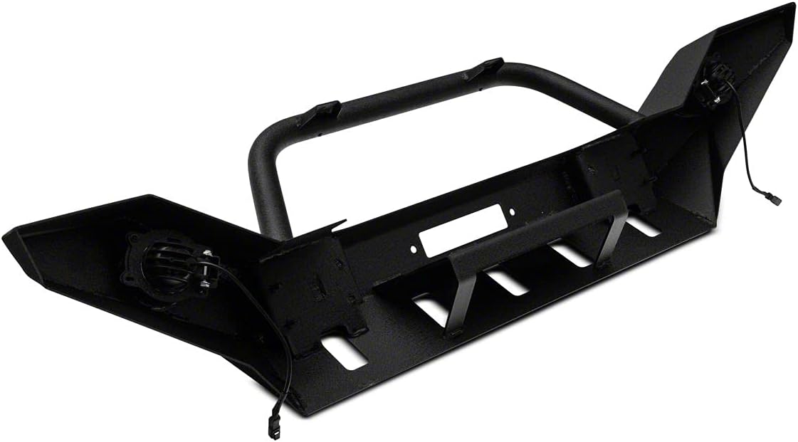 Barricade Extreme HD Full Width Front Bumper with LED Fog Lights Compatible with 07-18 Jeep Wrangler JK