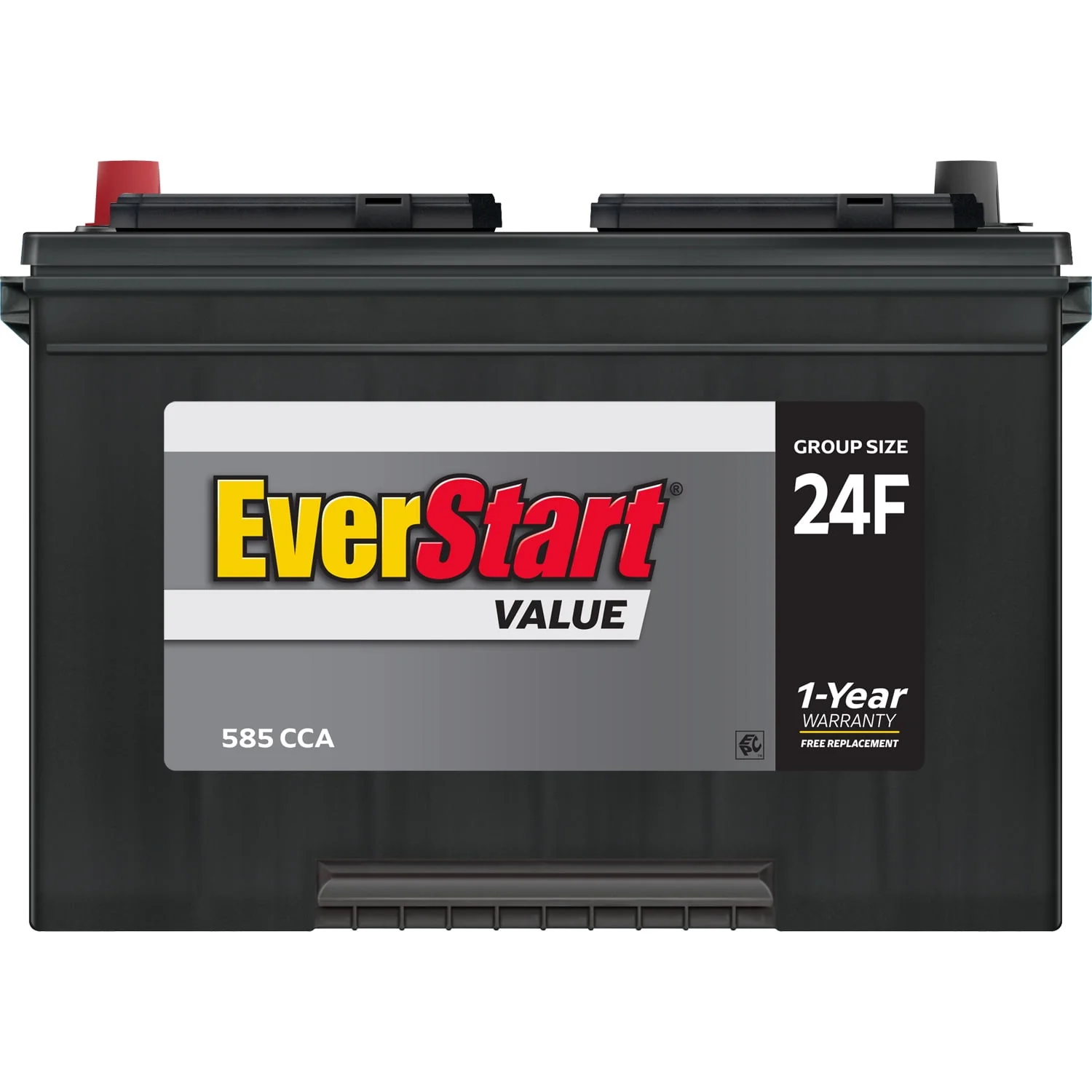 EverStart Value Lead Acid Automotive Battery, Group Size 24F 12 Volt, 585 CCA