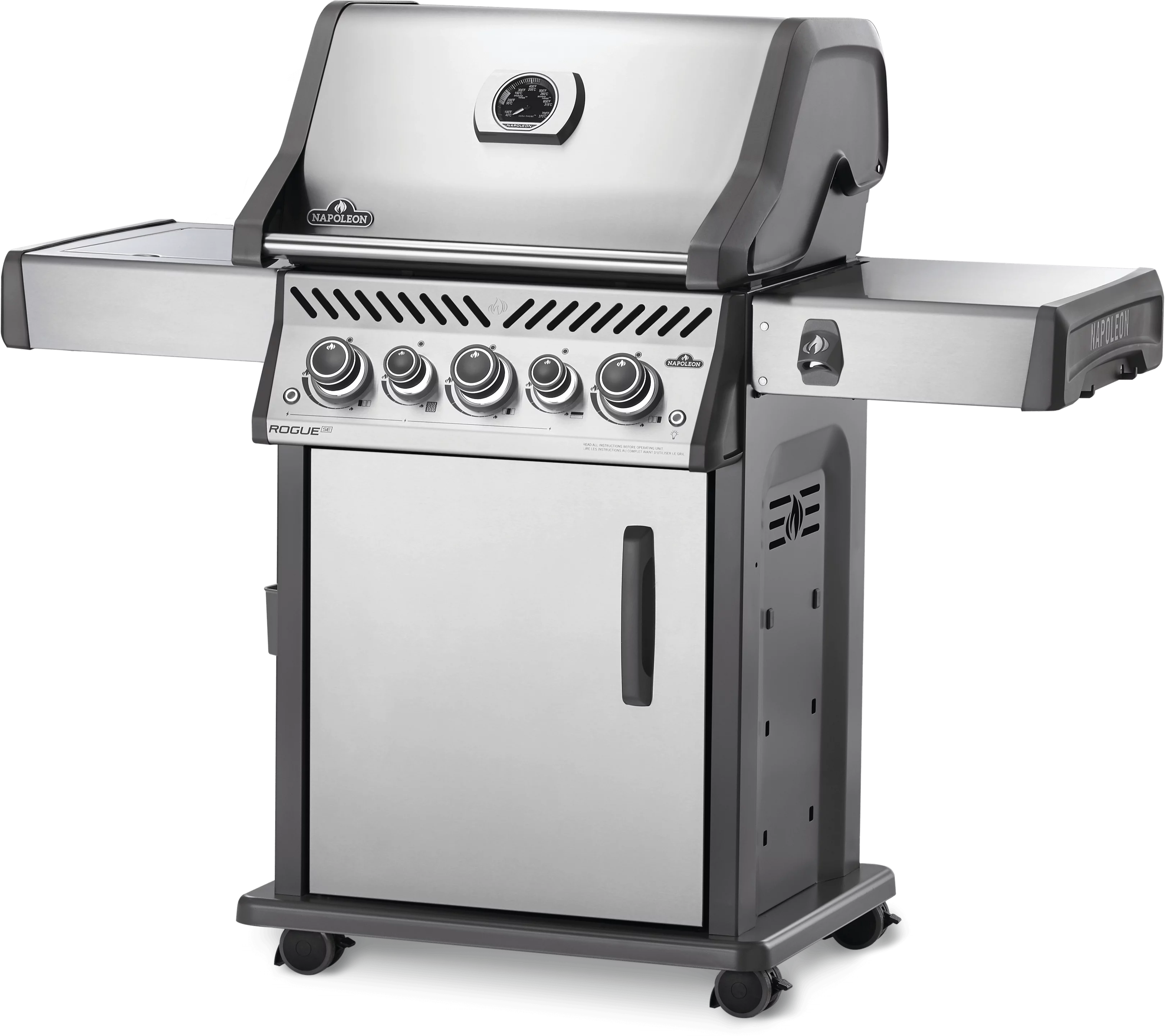 Rogue® SE 425 Natural Gas Grill with Infrared Rear and Side Burners, Stainless Steel