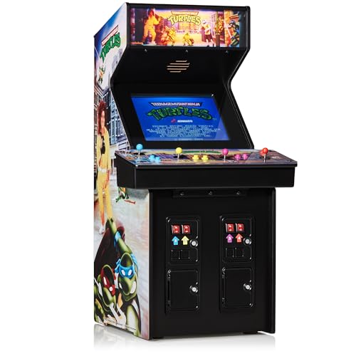 Numskull Quarter Arcades Teenage Mutant Ninja Turtles Collector's Edition Mini Arcade - 1/4 Scale Authentic Wooden Replica, Original ROM