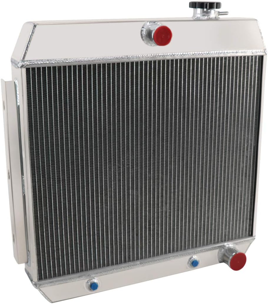 CoolingSky 4 Row All Aluminum Engine Radiator for 1955 1956 1957 GM Cars, Bel Air/Nomad /150/210 Models 4.3 4.6